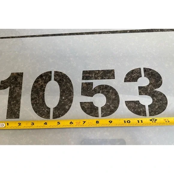 New Large House Number Stencil 1053 6" Tall Numbers Address Sign Paint Template - Picture 7 of 8
